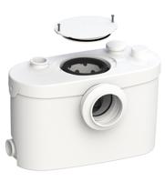 Sanibroyeur Sanipro fecalienvermaler Sanipro Silence voor WC, wastafel of fontein bidet en of douche 413x180x263mm inlaatzijde 1xDN100+3xDN40 wit