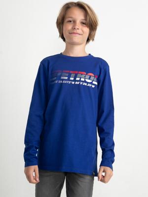 30% korting - Petrol Industries Jongens Artwork T-Shirt Lange Mouwen Blauw - 152