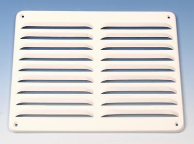 Aluminium Schoepenrooster Opbouw 245 X 195mm - Wit (1-2520w) Aluminium Schoepenrooster Opbouw 245 X 195mm - Wit (1-2520w)