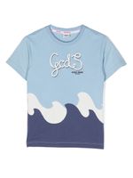 Gcds Kids t-shirt en coton à imprimé graphique - Bleu