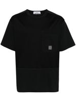 Stone Island t-shirt SS Signature en coton - Noir