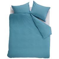 Beddinghouse Dekbedovertrek Organic Basic Blauw - Grijs-1-persoons (140 x 200/220 cm)