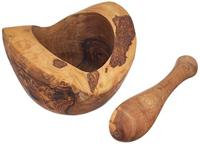 Pure Olive Wood Vijzel, Hout, Bruin, 12 mm X 8 mm
