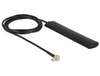 Delock 12479 LTE Antenne TS-9 stekker 90° 3 dBi omnidirectioneel vast zwart zelfklevend