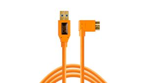 Tether Tools USB-kabel USB-A stekker, USB-micro-B 3.0 stekker 4.60 m Oranje 90° haaks naar rechts CU61RT15-ORG