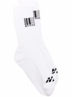 VTMNTS chaussettes à imprimé graphique - Blanc