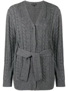 Cashmere In Love cashmere blend cable knit cardigan - Gris