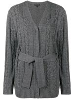 Cashmere In Love cashmere blend cable knit cardigan - Gris - thumbnail