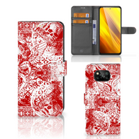 Telefoonhoesje met Naam Xiaomi Poco X3 | Poco X3 Pro Angel Skull Rood