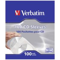 Verbatim 49976 CD-hoes 1 CD/DVD/Blu-Ray Wit Papier 100 stuk(s) - thumbnail