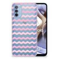 Motorola Moto G31 | G41 TPU bumper Waves Roze - thumbnail