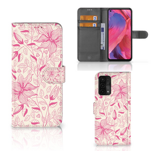 OPPO A54 5G | A74 5G | A93 5G Hoesje Pink Flowers