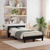 vidaXL Eiken Bedframe Zwart Eiken Engineered Hout 135 x 190 cm Duurzaam