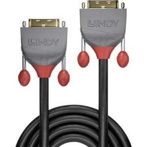 LINDY 36227 DVI-kabel DVI Aansluitkabel DVI-D 24+1-polige stekker, DVI-D 24+1-polige stekker 15.00 m Zwart