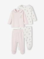 Set van 2 babypyjama's, 2-delig lichtroze