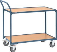 Promat Tafelwagen | 2 laadvlakken L850xB500mm | duifblauw, RAL 5014 drgverm.300 kg | schuifbeugel verticaal - 9000444128 9000444128 - thumbnail