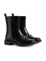 Gucci Kids bottines à détail de mors - Noir