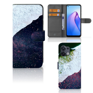 OPPO Reno8 Book Case Sea in Space