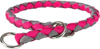 TRIXIE HALSBAND HOND CAVO HALF-SLIP FUCHSIA / GRAFIET GRIJS 35-41X1,2 CM