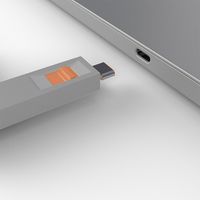 Lindy 40428 poortblokker Poortblokkeersleutel USB Type-C Grijs, Oranje 4 stuk(s) - thumbnail