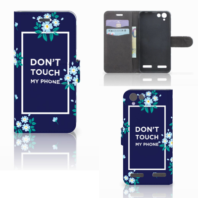 Lenovo Vibe K5 Portemonnee Hoesje Flowers Blue DTMP