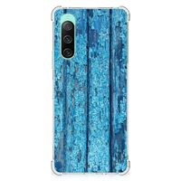 Sony Xperia 10 V Stevig Telefoonhoesje Wood Blue - thumbnail