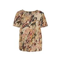 VERO MODA top VMOLINA met all over print beige