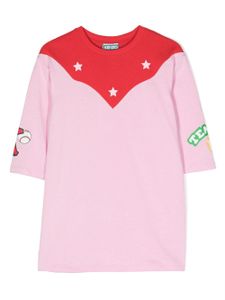 Kenzo Kids robe à design à empiècements - Rose