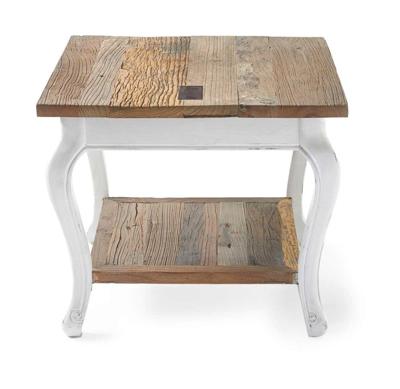Rivièra Maison Bijzettafel Driftwood 60 x 60cm - Wit - Vierkant Rivièra Maison Bijzettafel Driftwood 60 x 60cm - Wit - Vierkant