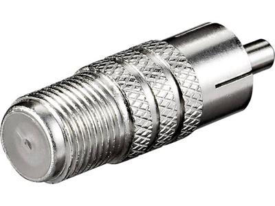 Goobay WE 3011 kabel-connector BNC-F FM > RCA M Roestvrijstaal