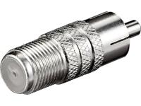 Goobay WE 3011 kabel-connector BNC-F FM > RCA M Roestvrijstaal