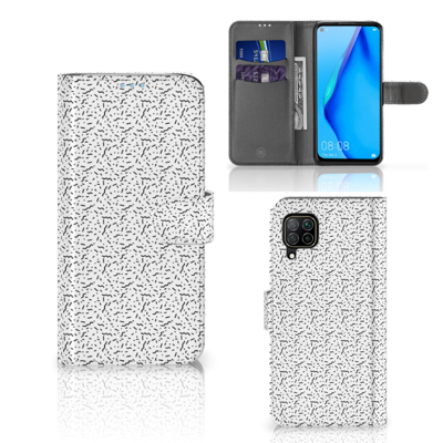 Huawei P40 Lite Telefoon Hoesje Stripes Dots Huawei P40 Lite Telefoon Hoesje Stripes Dots