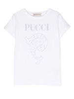 PUCCI Junior t-shirt à logo imprimé - Blanc