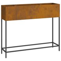 vidaXL Verhoogde tuinbak 100X26X82 cm Industrieel Corten Staal Voor Buiten Gebruik Duurzame Verweerde Bak Metalen Rustieke Grote Rechthoekige Balkons