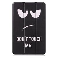 Shop4 - Samsung Galaxy Tab S6 Lite (2022) Hoes - Smart Book Case Don't Touch Me Zwart