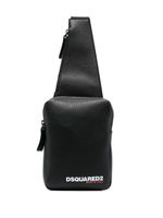 DSQUARED2 sacoche en cuir à logo imprimé - Noir