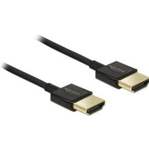 DeLOCK HDMI/HDMI, 1.5 m HDMI kabel 1,5 m HDMI Type A (Standaard) Zwart