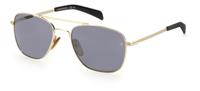 David Beckham zonnebril 7019/S cat.3 wayfarer RVS goud/zilver
