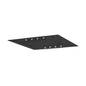 Hoofddouche LED It Rain Lagoo Nesso Multi Color LED met Cascade en Nevel Functie 43 x 43 cm RVS Mat Zwart