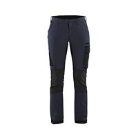 Blaklader 712216458699C42 Dames 4-wegs stretch servicebroek, Donkermarineblauw/zwart, maat C42