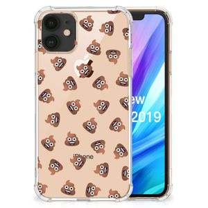 Doorzichtige Silicone Hoesje voor Apple iPhone 11 Poep Emojis