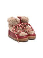 Bobo Choses bottines lacées en peau lainée artificielle - Rouge