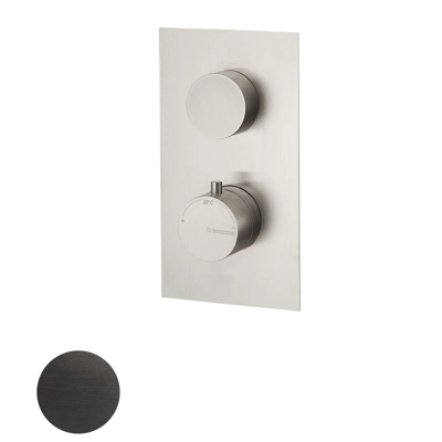 Sub 199 afbouwdeel voor 2-weg inbouwthermostaat, staal