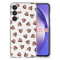 TPU bumper voor Samsung Galaxy A55 Poep Emojis - thumbnail