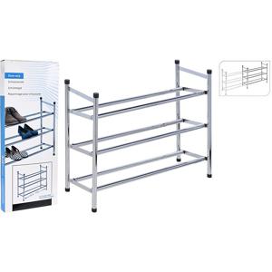 Uitschuifbaar Schoenenrek 3-Laags RVS 61,5-115x50 cm