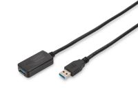 Digitus USB-kabel USB 3.2 Gen1 (USB 3.0 / USB 3.1 Gen1) USB-A stekker, USB-A bus 5.00 m Zwart DA-73104 - thumbnail