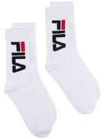 Fila chaussettes à logo en intarsia (lot de deux) - Blanc - thumbnail