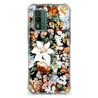 Case voor Nokia XR21 Dark Flowers - thumbnail