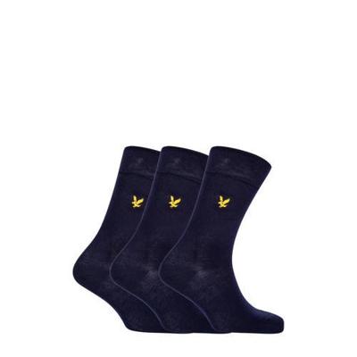 Lyle & Scott sokken Angus - set van 3 donkerblauw