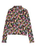 Dolce & Gabbana Kids haut à fleurs en coton mélangé - Noir